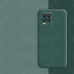 Liquid Silicone Soft Rubber Protective Phone Case - Enhanced Grip & Durability for Realme C25Y (Black Green)