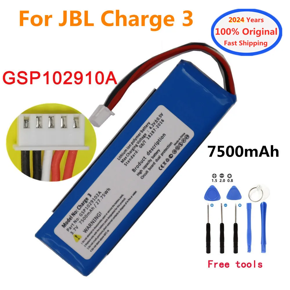 

Оригинальный аккумулятор GSP102910A для динамика JBL Charge 3 Charge3 Special Edition, 2024 год, 7500 мАч, Bluetooth, аккумулятор для аудиосистемы