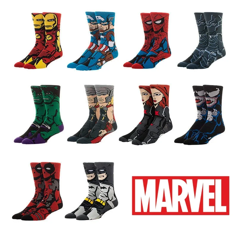 Meias Marvel Vingadores - Pacote Com 3 Pares - Tamanho 36 A 44 - Licenciado Oficial