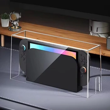 Copertura Antipolvere per Console di Gioco, Base in Acrilico Trasparente per Accessori Switch OLED