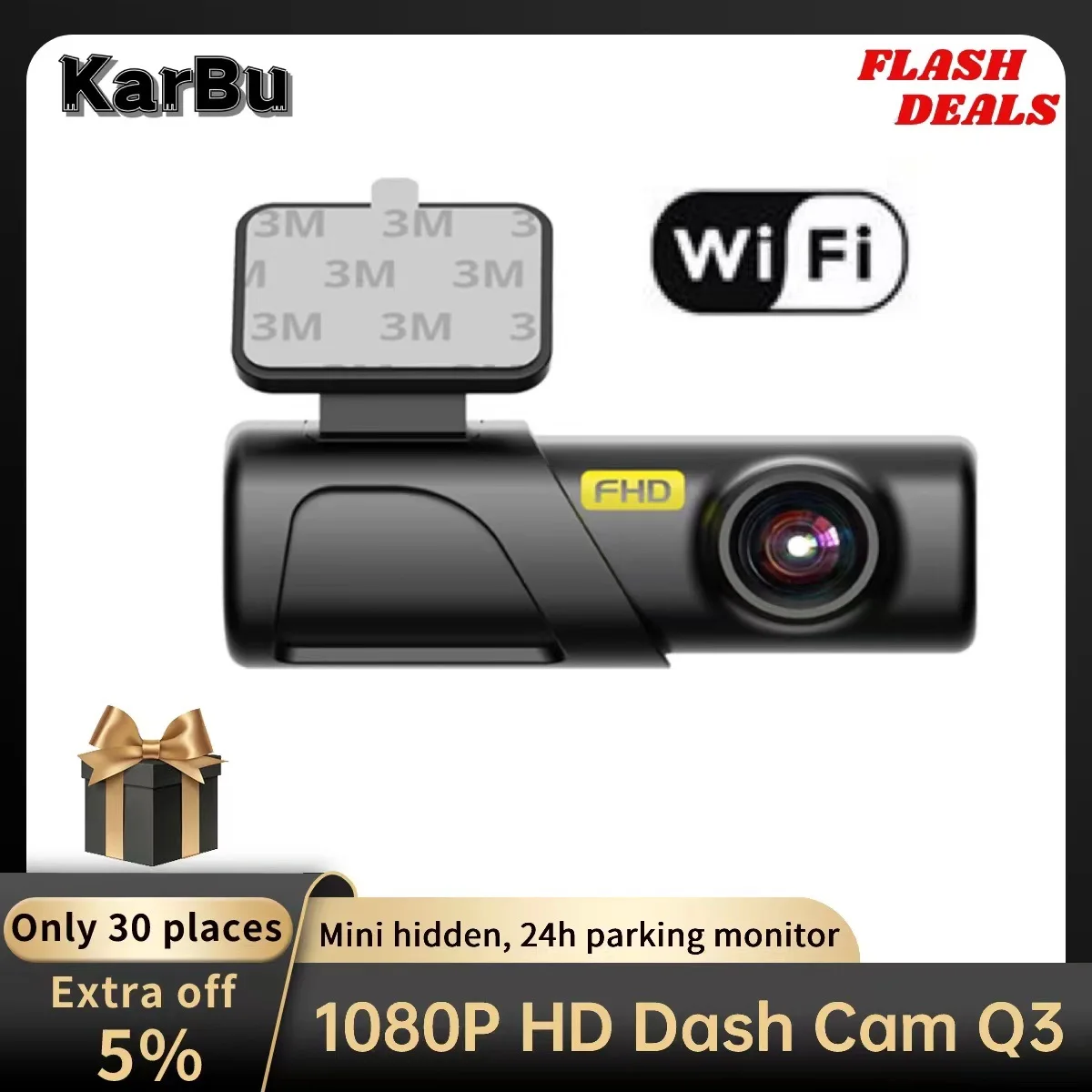 1080P Wifi Voiture DVR Caméra Embarquée Mini Caché Enregistreur Vidéo Nuit  Image