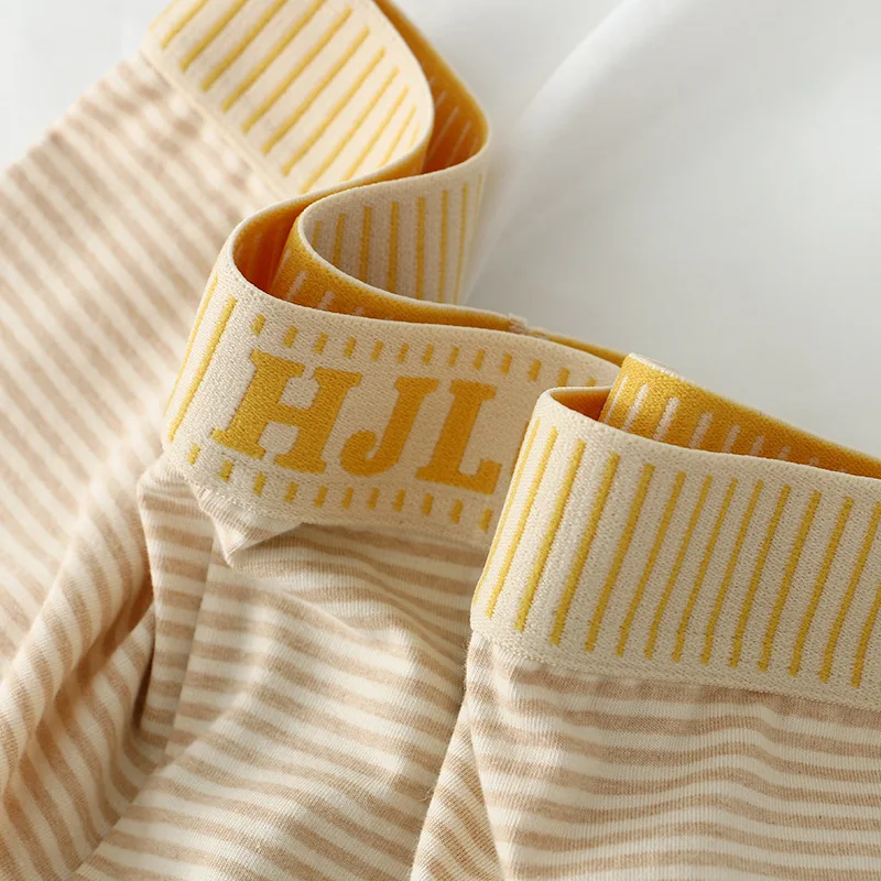 Men's underwear striped cotton simple flat corner pants 3PCS