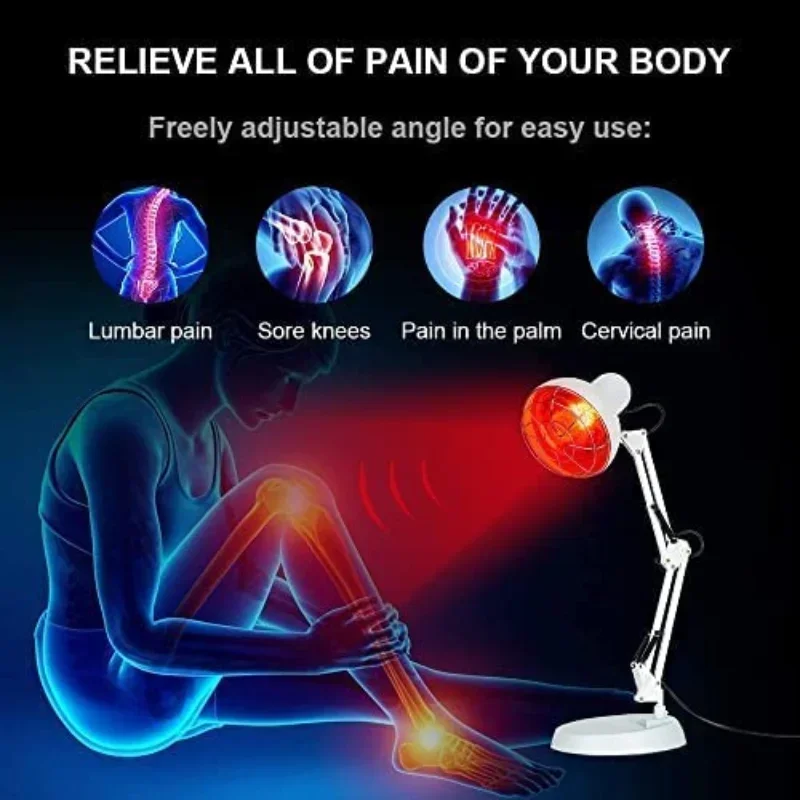 Infrared Light,100W Near Infrared Light Therapy ,Red Near Heat Lamp with Stand for Relieve Joint Pain and Muscle Aches