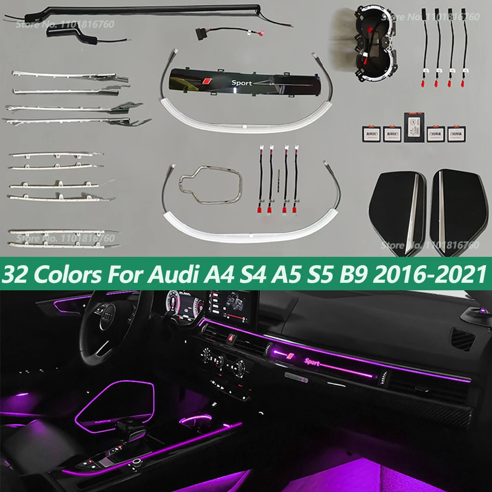 Interior Upgrade 32 Color Led Ambient Lighting For Audi A4 A5 B9 2017
