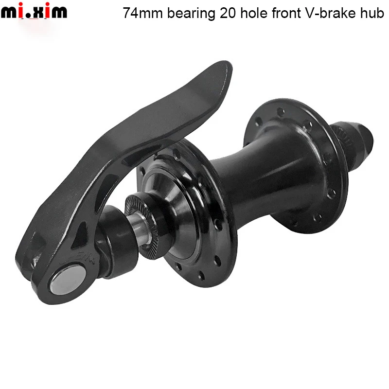 

Bicycle Front Hub O.L.D 74mm 20H Aluminum Alloy Bearing Hubs Sp8 Folding Bike Hub black
