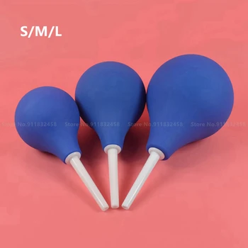 Enema Rectal Shower Cleaning System Silicone Gel Blue Ball For Anal Anus Colon Enema Anal Cleaning anal plug 3