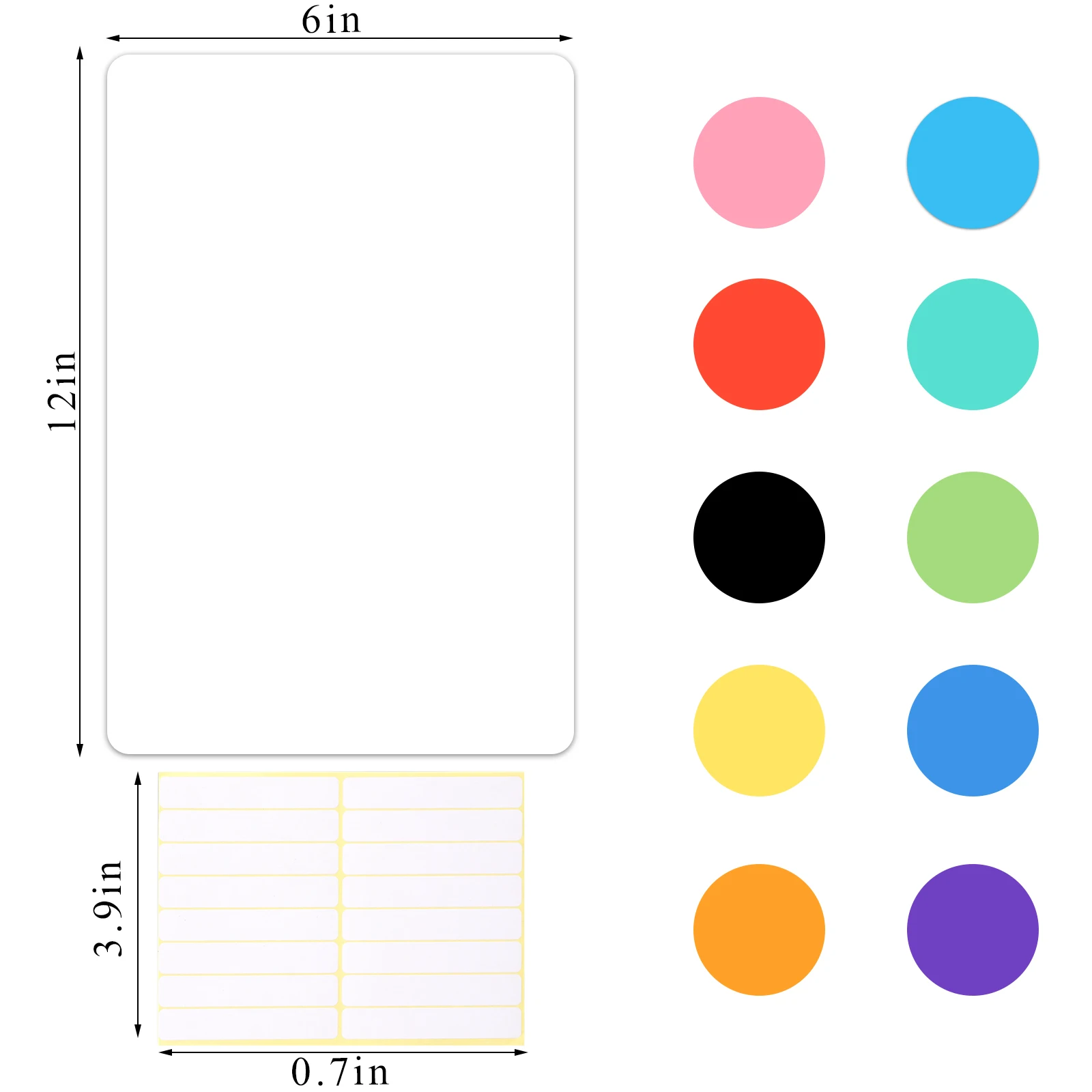 25 Pcs Color PVC Library Book Dividers For Shelves With A5 Label Stickers 6\