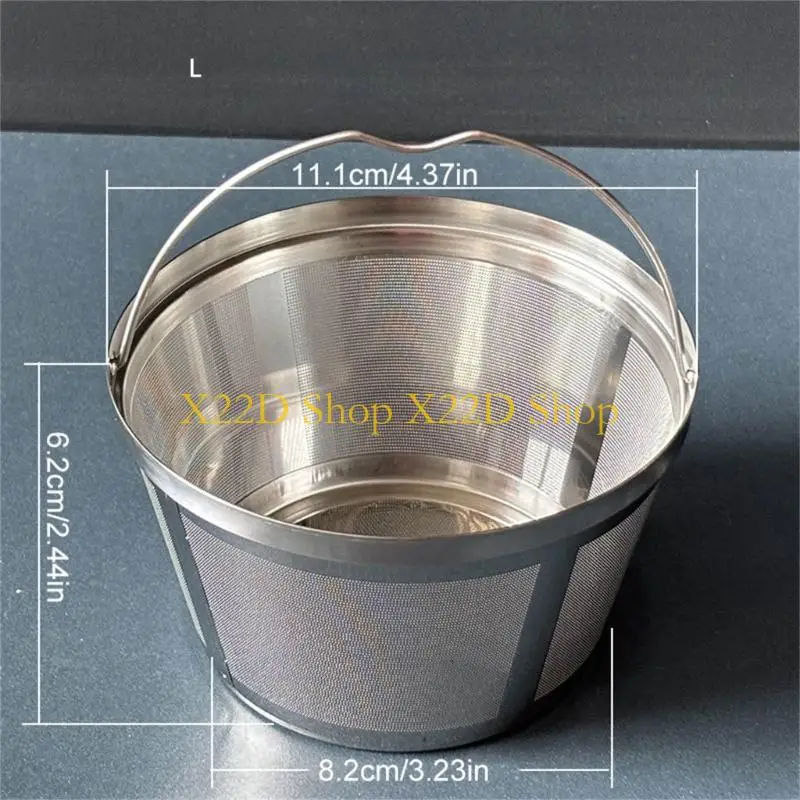 X22D 304 Kaffeefilterkorb aus rostfreiem Stahl, feinmaschiges Design, effizient, langlebig, generisch für Kaffeemaschinen – Detail 9