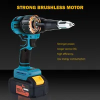 Brushless Riveter Electric Rivet Gun Cordless Riveting Nut Gun 3.2-4.8mm With LED Light Riveting Tool For Makita 18V Battery 2