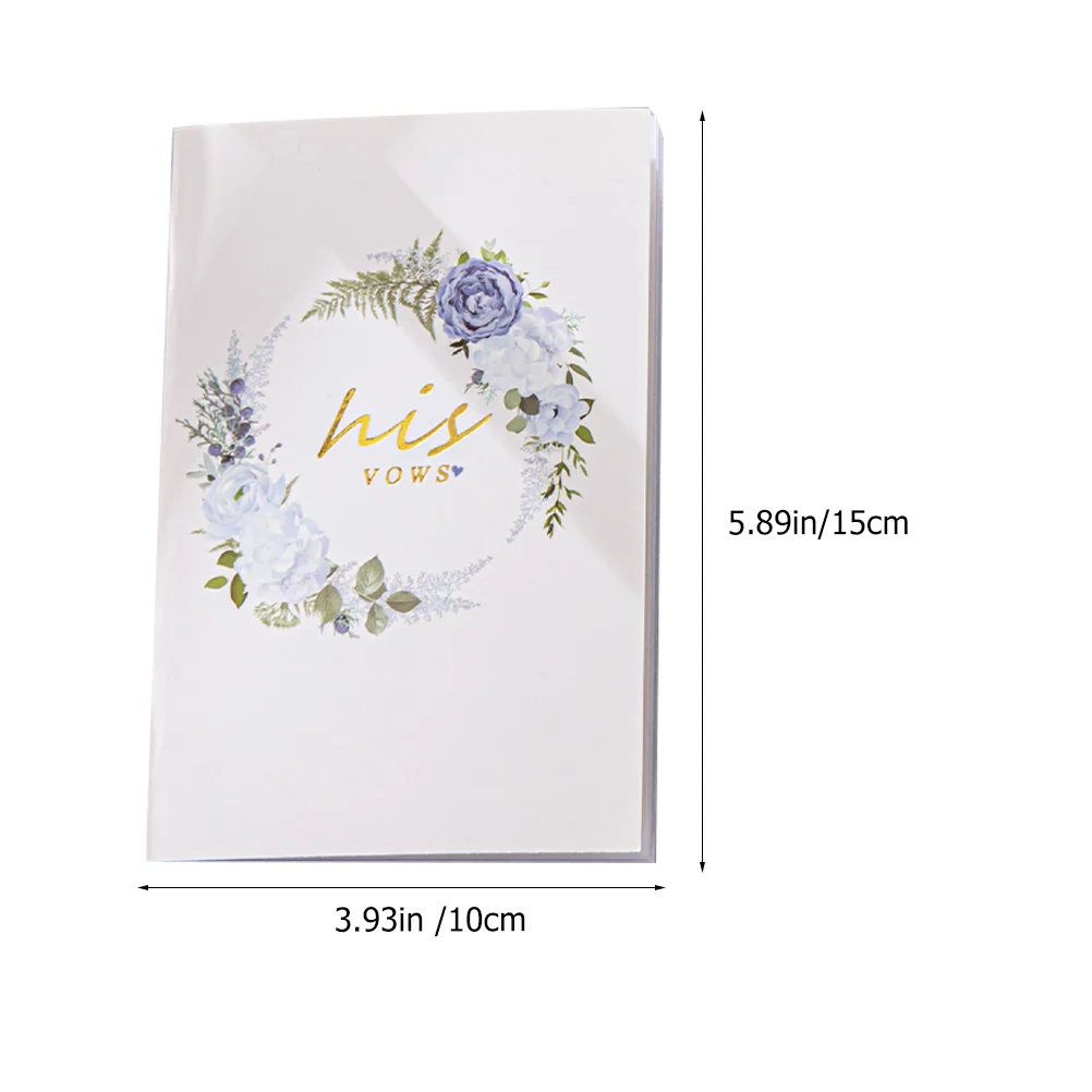 His and Hers Vows Paper Wedding Book The Notebook Books for Souvenir Centerpiece Bride