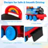 6V Electric Kids Ride On Train Motorized Train Toy w/ Track & 6 Wheels Navy 5