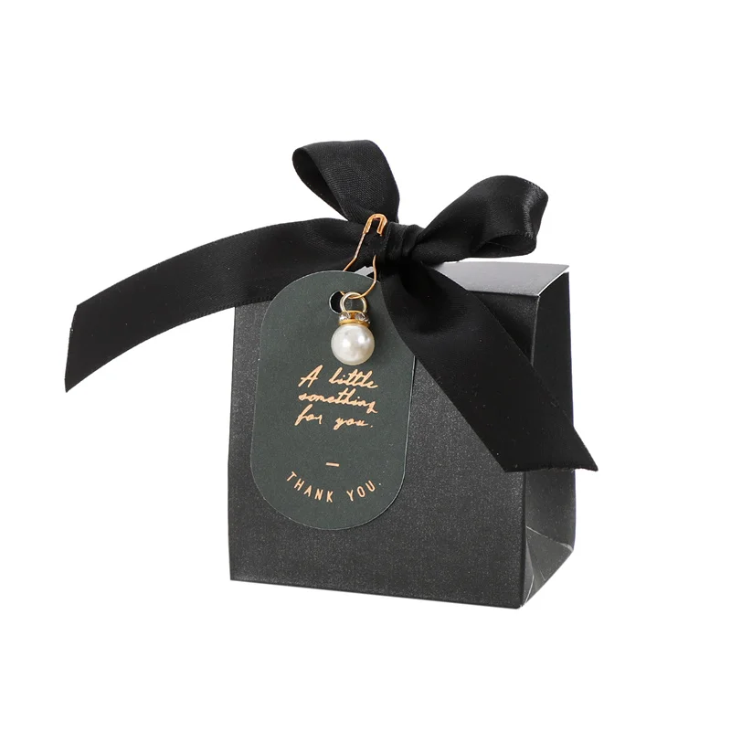 Black Wholesale Custom Logo Premium Luxury Cardboard Paper Gift Packaging Box with Ribbon for Wedding Favors Baby Shower Party 2 S8d30eb8135d84e99a850fb154f43355fU
