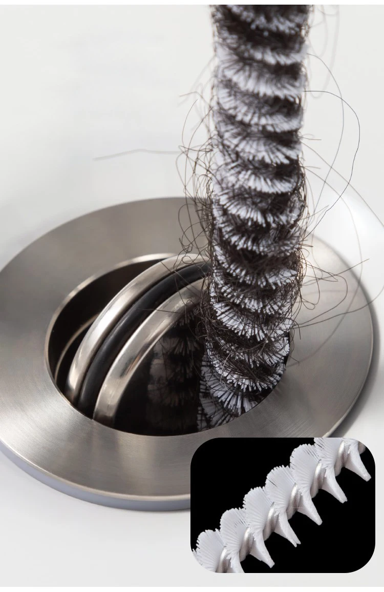 Pipe Dredging Brush Pipe Dredging Brush Long Clean Kitchen Bathroom Hair Sewer Sink Cleaning Drain Pipe Flexible Cleaner Clog Plug Hole Remover Tool