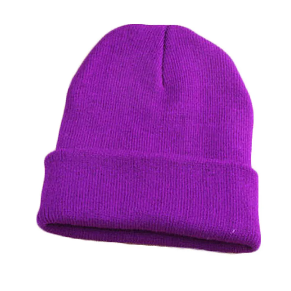 New Winter Beanies Skull Hat Ski Cap Women Girls Solid Unisex Winter