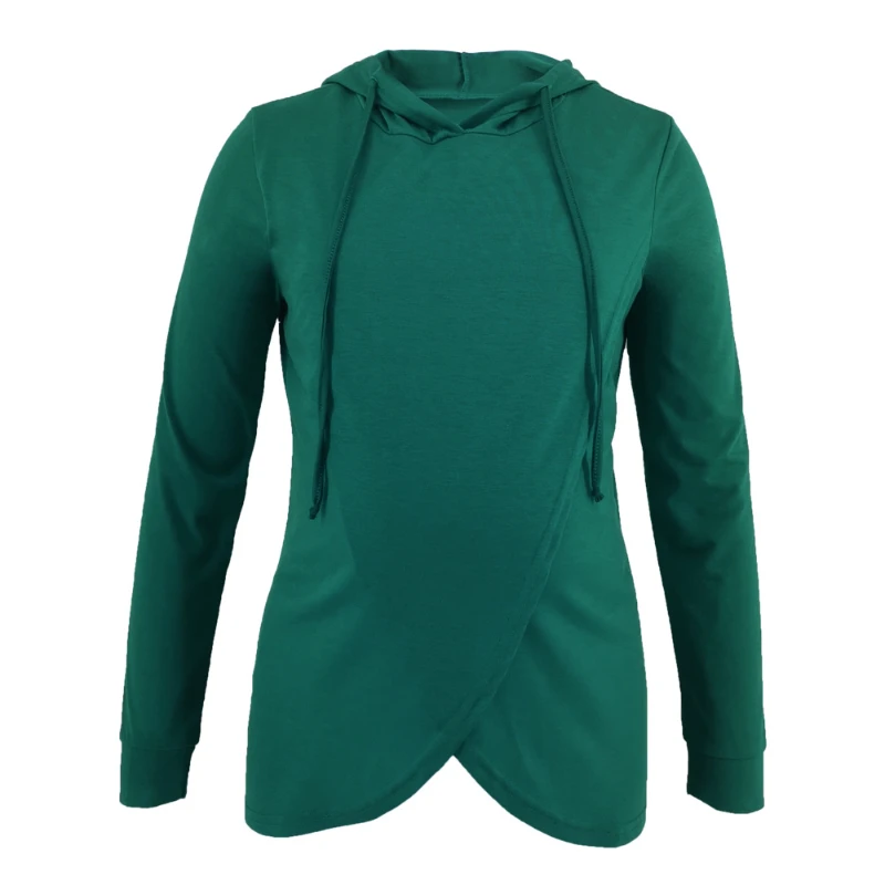 Maternity Hooded Sweater Tops Pregnant Long Sleeve Breastfeeding Blouse Women Top Mama Clothing