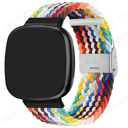 Adjustable Braided Nylon Sport Watchband Strap - Fitbit Versa 4 (Pride Edition)