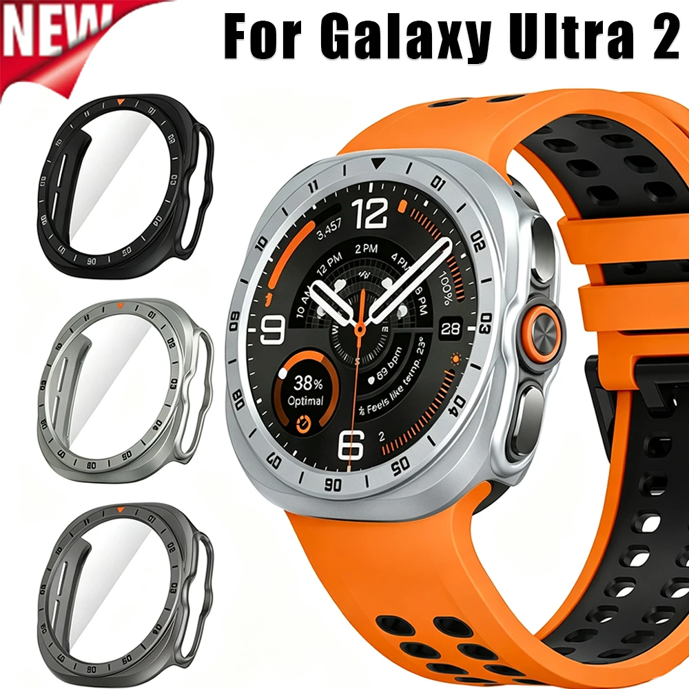 Premium Hard PC Watch Case with Tempered Glass Protective Cover
