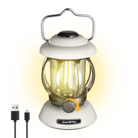EverBrite Camping Lantern Rechargeable 4400mAh Battery Powered Retro Metal Camping Light 3 Light Modes 1