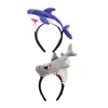 2 Pcs Cartoon Shark Headband Hair Bands Children Party Adorable Decor Accessories Kids Favors Lovely Fabric 3