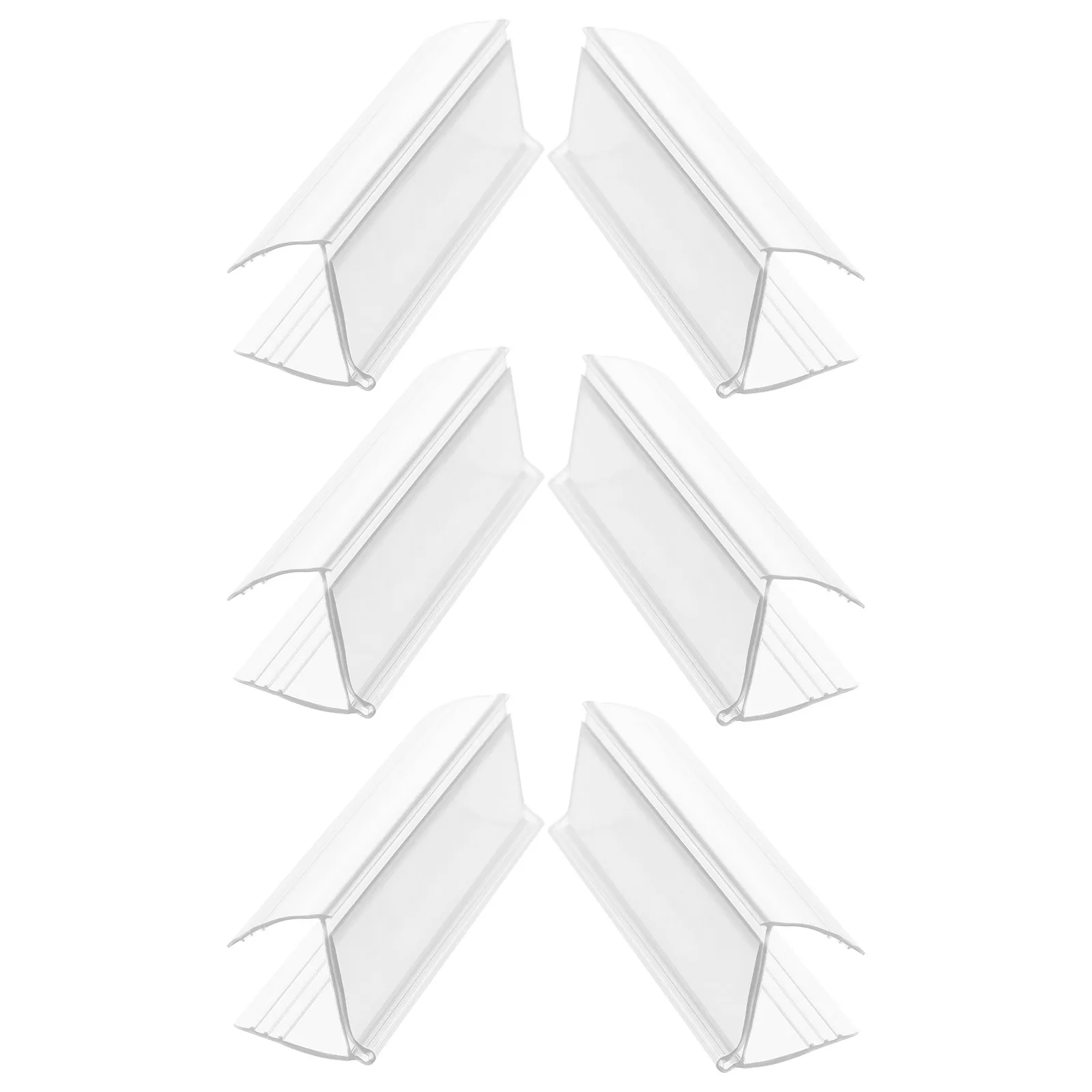 6Pcs 가격 라벨 홀더 슬롯 아크릴 내마모성 안정적인 표시 디스플레이 스탠드 소매점 선반 가격표 표시 홀더