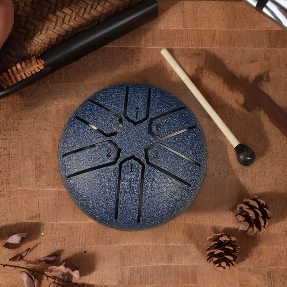 3 Inches 6 Notes Rain Drum for Outside Tongue Drum Rain Chime Instrument Handpan for Yoga Meditation Unique Gift