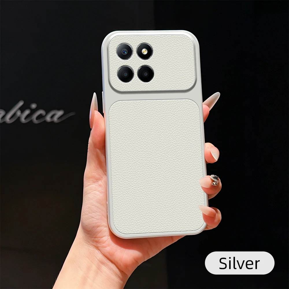 Luxury Leather Matte Back Cover with Lens Protection