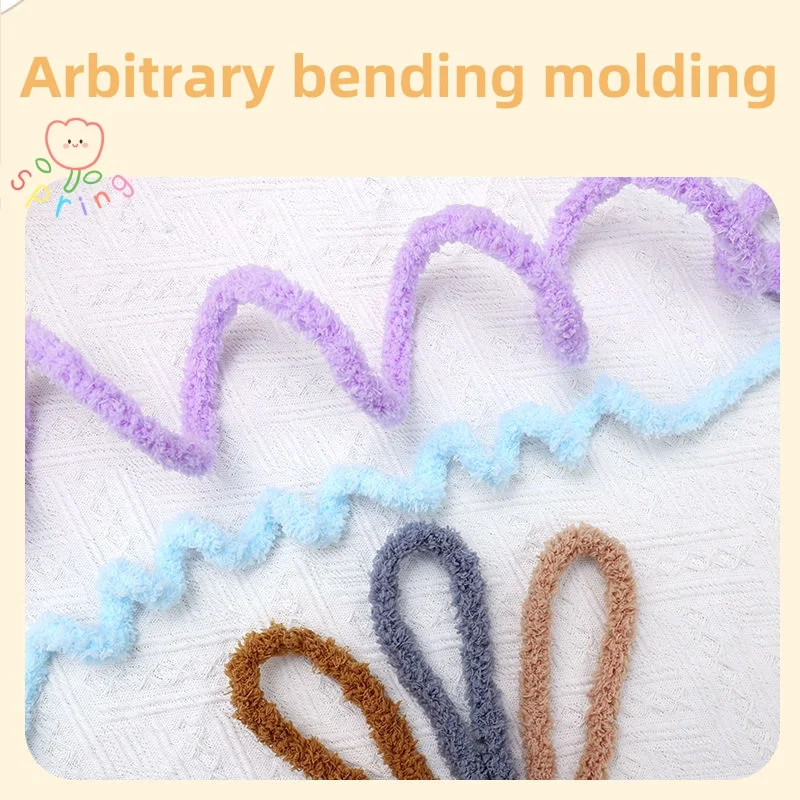 Chenille Pipe Cleaners Chenille Craft Supplies Craft Supplies 5 Pieces Each One Meter Long Jumbo Coral Fleece Material Pipe Cleaner Chenille Stems For Kids DIY