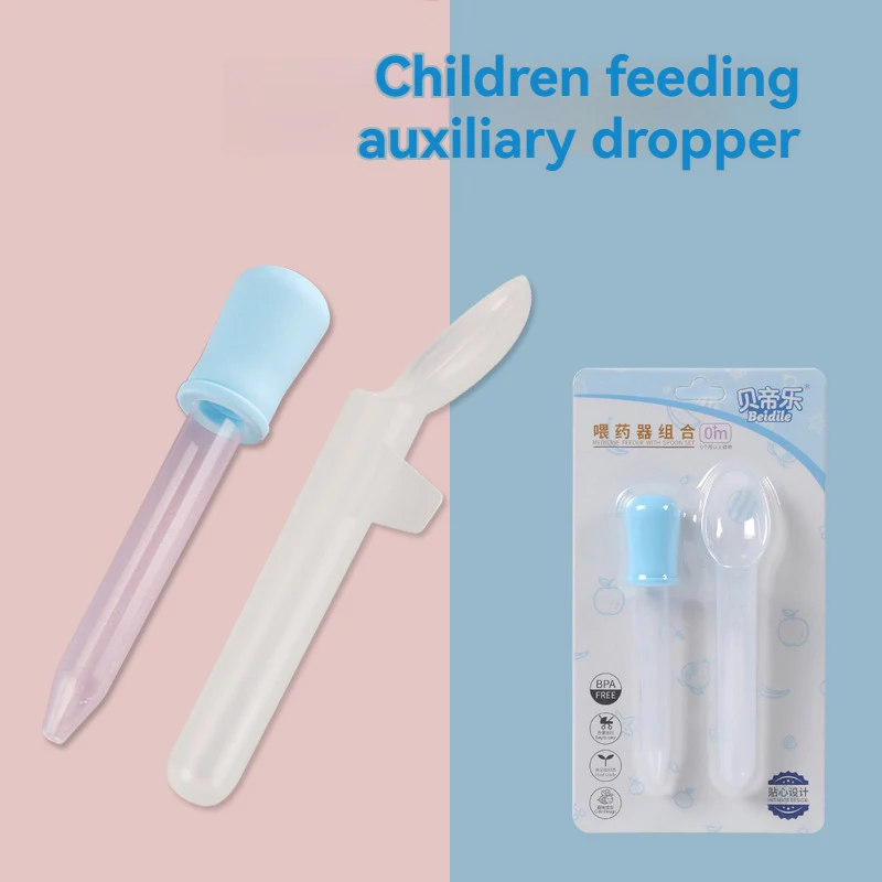 Silicone Dropper Medicine Dispenser Baby Medicine Feeder With Scale Dropper Feeder With Spoon