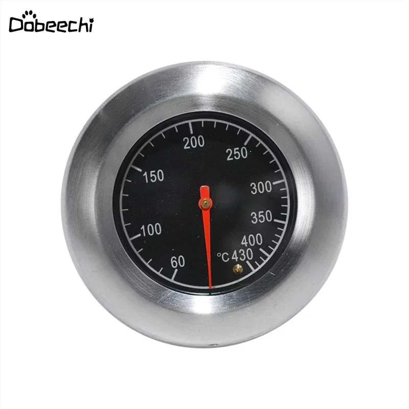 Termometro Per Barbecue In Acciaio Inox - Calibro 60-430°C - Quadrante 7,7 Cm - Per Griglia, Fumatori E BBQ