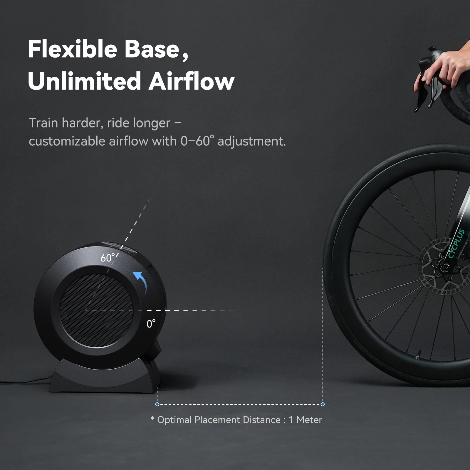 CYCPLUS Smart Fitness Fan Indoor Cycling Adjustable Stand ANT+ BLE