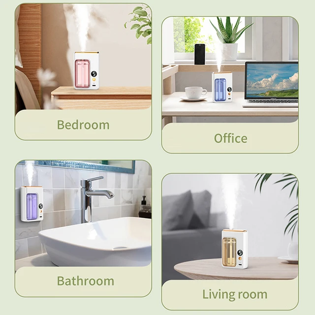 Automatic Diffuser Aromatherapy Car Perfume with Display Essential Oil Humidifier Bathroom Deodorization Air Freshener Jasmine 5