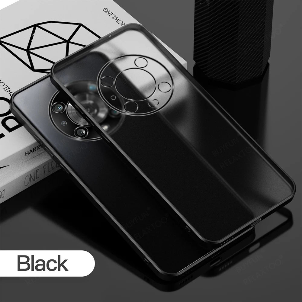 Coque arrière de luxe translucide avec cadre plaqué mat, étui rigide pour Honor Honer Magic 4 Magic4 Pro 4Pro 5G, caméra PC Shockpro_voghion.com