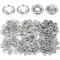 Lot de 50 boutons pression en métal, 7.5/9.5/11mm, attaches pour travaux manuels, couture de vêtements en cuir, sacs, accessoires de bricolage 1