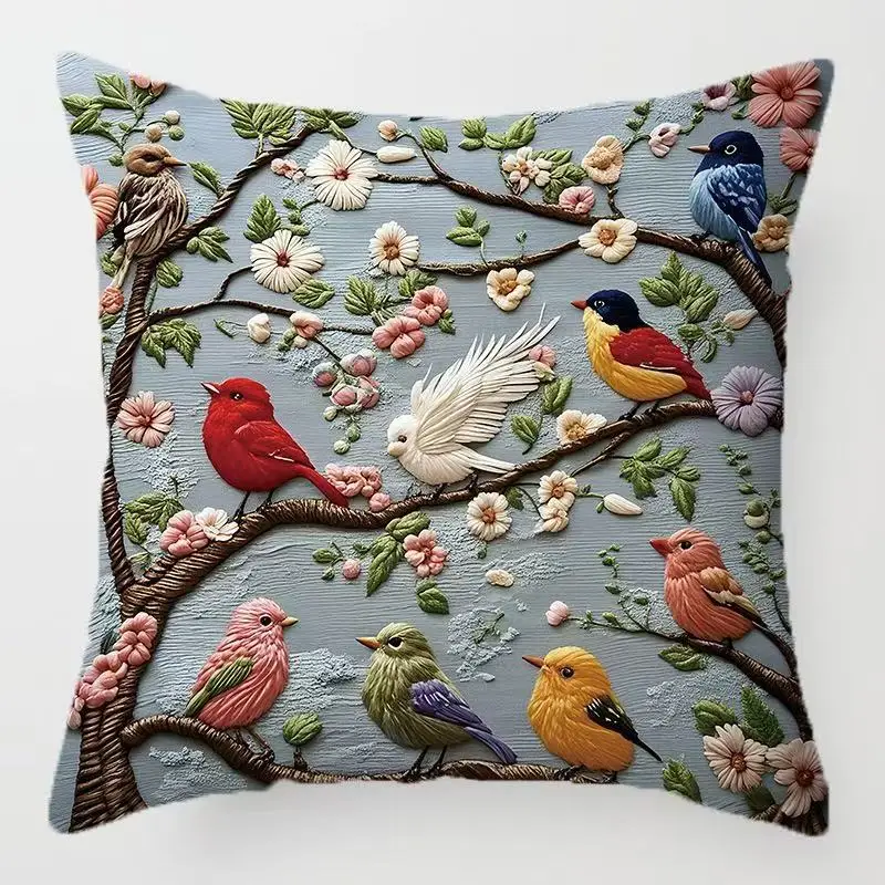 Niedlicher Alpaka-Kissenbezug 45*45cm - 1 Stück Weicher Kurzvelours 2D-Bedruckter Kissenbezug für Sofa, Auto, Kopfteil-Dekoration – Detail 13