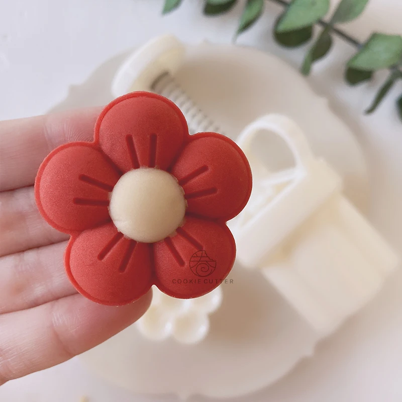 Description Picture 4 of item20g/50g Flower Shape Mooncake Mold Hand Pressure Mold Plunger Pastry Dessert Deocration Tools Baking Accessories ABS Plastic