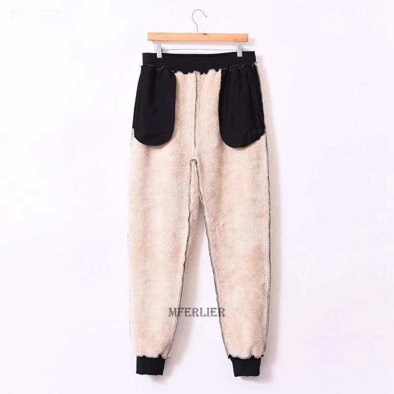 

Plus Size 5XL 6XL 12XL 15XL Winter Warm Fleece wool Pants Men Thick Casual Sweatpants Male Trousers High Quality Men warm pants