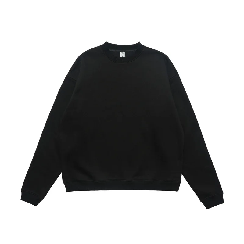 Round Neck Hoodies Fleece Sweatshirt Thickened Plush Sweater Couples Autumn and Winter Leisure Loose Comfort Workout Tops Unisex