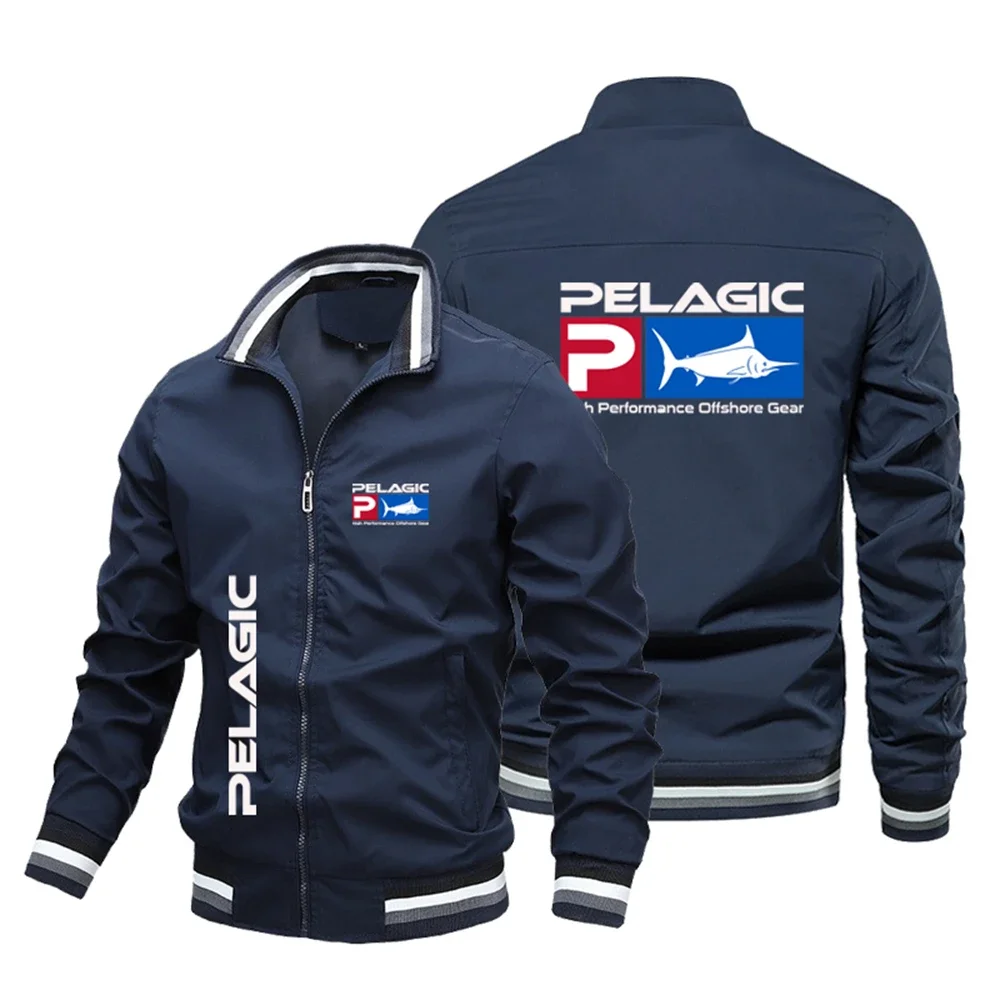 2024 New men's windproof sailing jacket, motorcycle riding jacket, outdoor fishing, ocean, high-quality