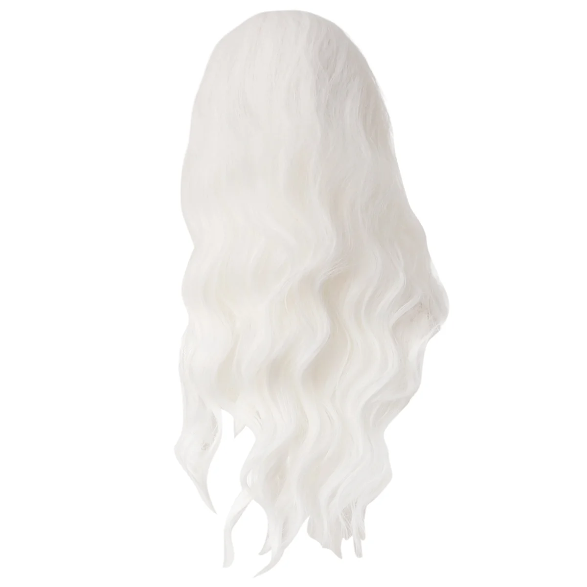 

White Big Wavy Curly Wig Chemical Fiber Curly Hair High Temperature Wire Wig for Cosplay Party Daily Use