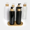 Shower Shampoo Container Storage Trays Body Wash Cosmetics Dispenser Holder Stand Bamboo Wood Tray Bathroom Kitchen Pot Holder 5