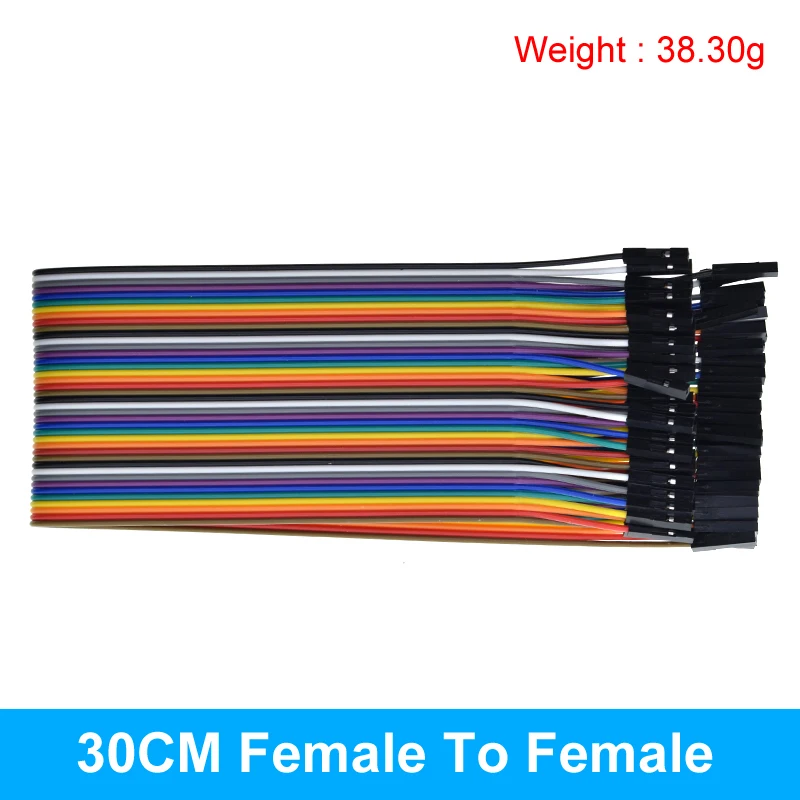 Versatile Multi-Length Jumper Wire Set - Male, Female Connectors for Electronics Prototyping