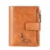 Retro Men Wallet Many Card Slots Faux Leather Portable Cash Holder Handbag Waterproof Wallet Credit Card Wallet for Business 6