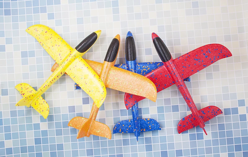 37CM Foam Plane Glider Hand Throw Airplane Light Inertial EPP Bubble Planes Outdoor Launch Kids Toys for Children Boys Gift 3