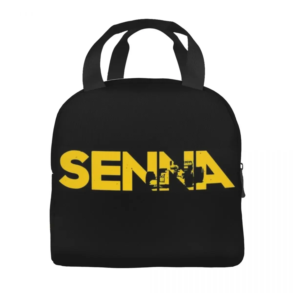 사용자 정의 Ayrtons 브라질 레이싱 드라이버 Senna 열 절연 점심 가방 여성 휴대용 점심 토트 다기능 식품 상자