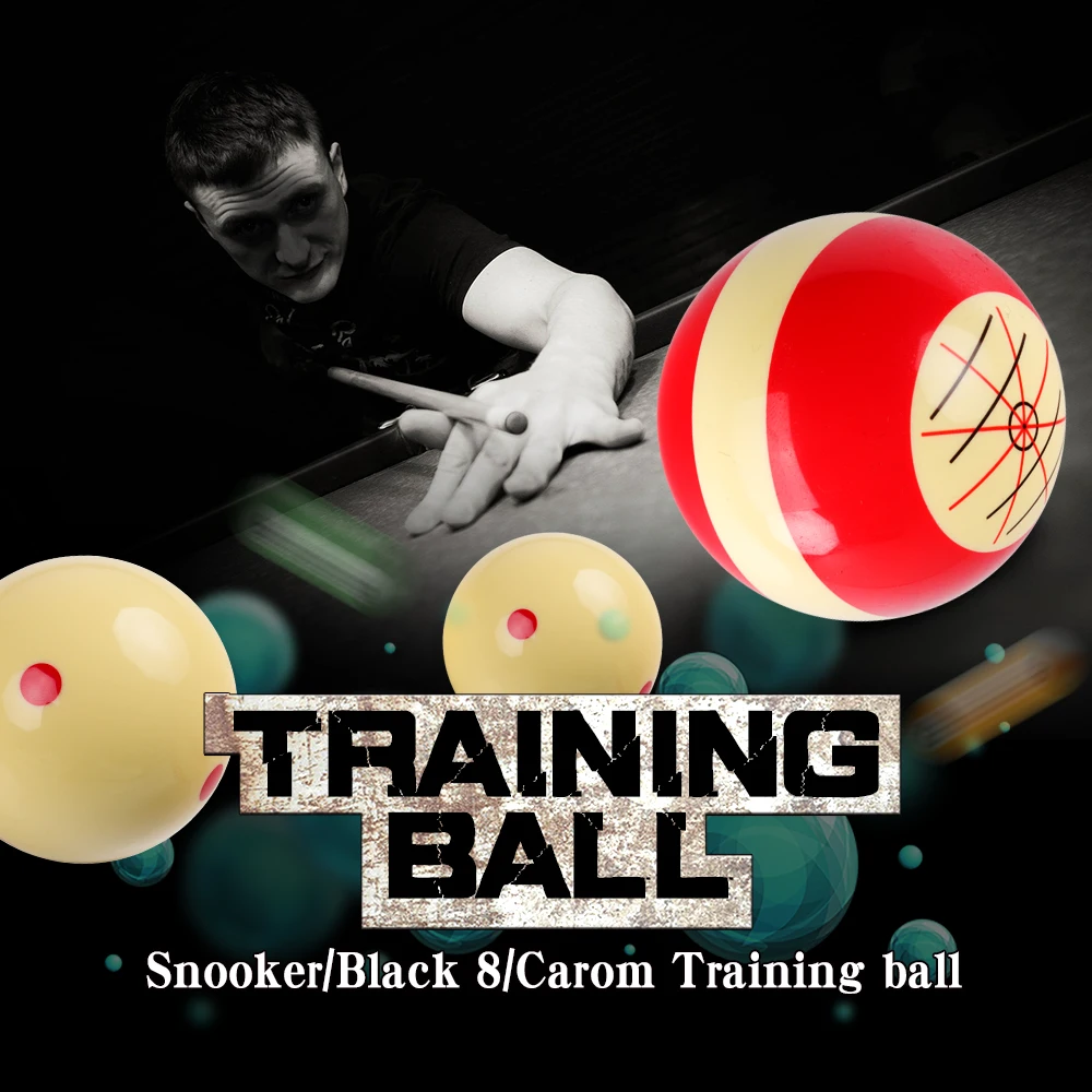 Billiard ball Training ball with Practice Training Artifact Replacement 2-1/4" / 2-1/16" Table Ball for Snooker/Pool/Carom Cue