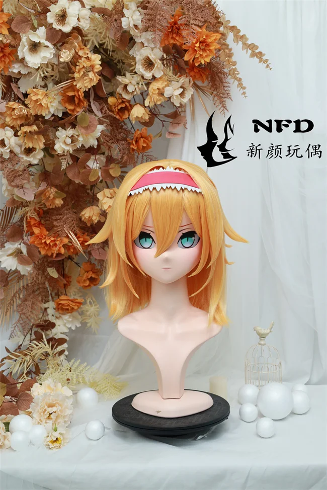 

(NFD49-19)Customize Full Head With Lock Pretty Female/Girl Japanese Animego Character Kig Cosplay Kigurumi Mask Crossdress Doll