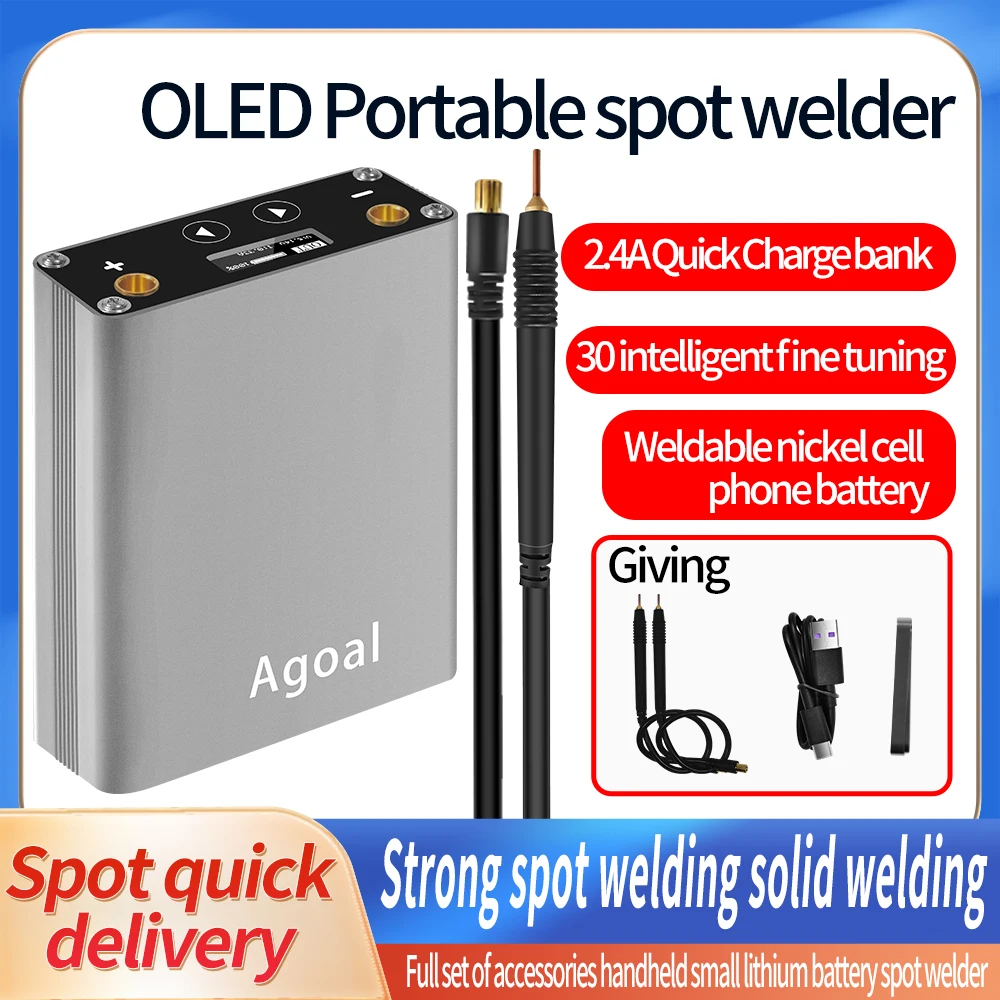 

DH30 Spot Welder Adjustable 30 Gears Portable OLED Screen Spot Welding Machine 5000mAh Lipo Include For Max 0.2mm Nickel Strip