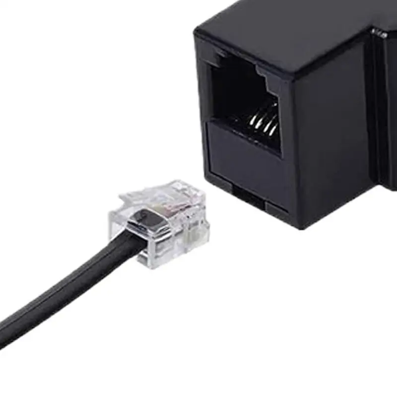 Phone Cord Splitter Adapter Two Way Converter for Telephone Cable Telephone Wires Splitter Adapter for Phone Fax Machine Modem