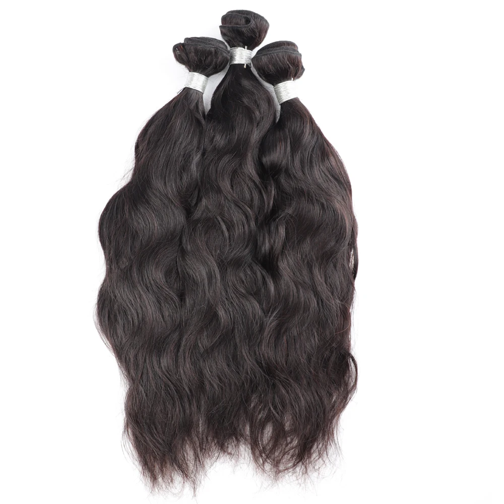 Indian Remy Hair Weaving 1/3/4 Bundles Deal Natural Color Human Hair Weaves Natural Wave Bundles 8-26 Inches