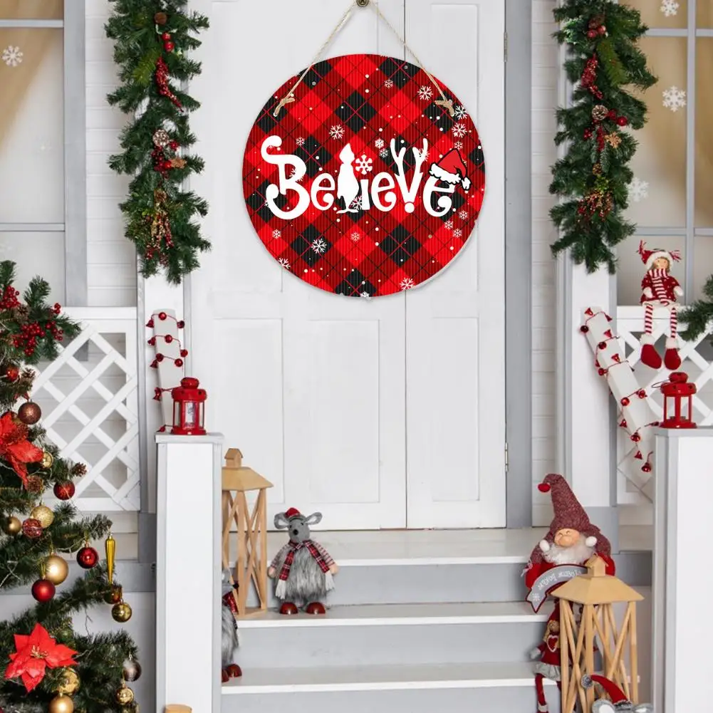 

Christmas Door Sign Festive Christmas Paper Door Signs Gnome Tree Elk Pattern Decorations for Indoor/outdoor Front Doors Welcome
